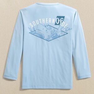 Southern Tide Boys Shark Graphic Sleeve Rushguard
